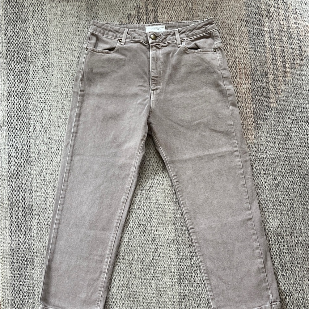 THE GREAT. Grey-ish Denim Pants